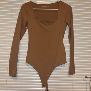 Abercrombie & Fitch Brown Square Neck Bodysuit
